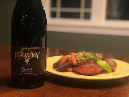 2019 Cinsaut with Ancho Chile and Coffee Flank Steak